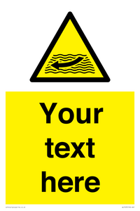 Custom Warning strong river flows